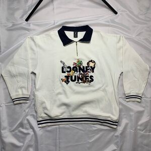 Vintage 90's Looney Tunes 1/4 Zip Pullover Sweater